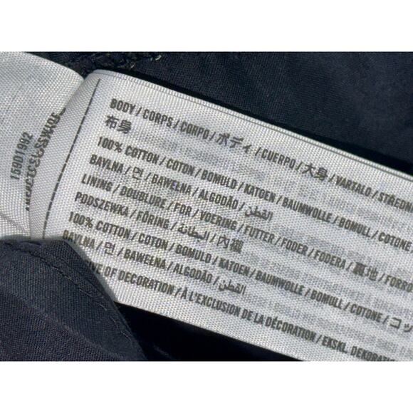 Abercrombie & Fitch Black Cotton Puff Sleeve Babydoll Mini Dress Womens Size S - Picture 4 of 8